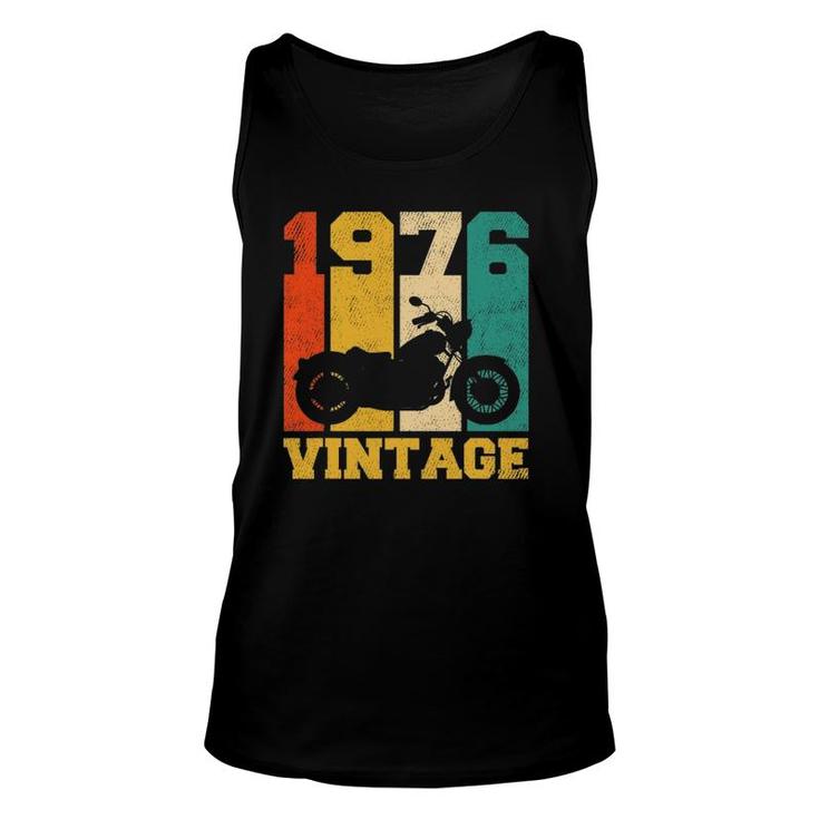 45 Years Old Gifts Vintage 1976 Motorcycle 45Th Birthday Unisex Tank Top