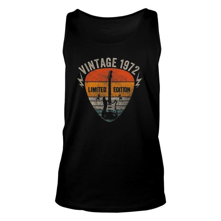 50 Years Old Vintage 1972 Limited Edition 50Th Birthday Unisex Tank Top
