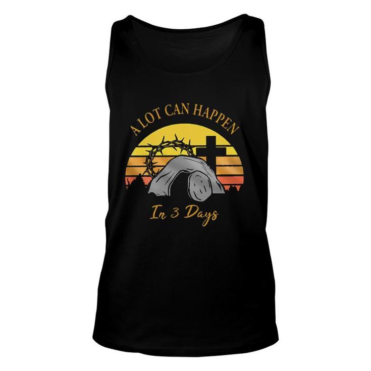 A Lot Can Happen In 3 Days Easter Aesthetic Gift 2022 Unisex Tank Top