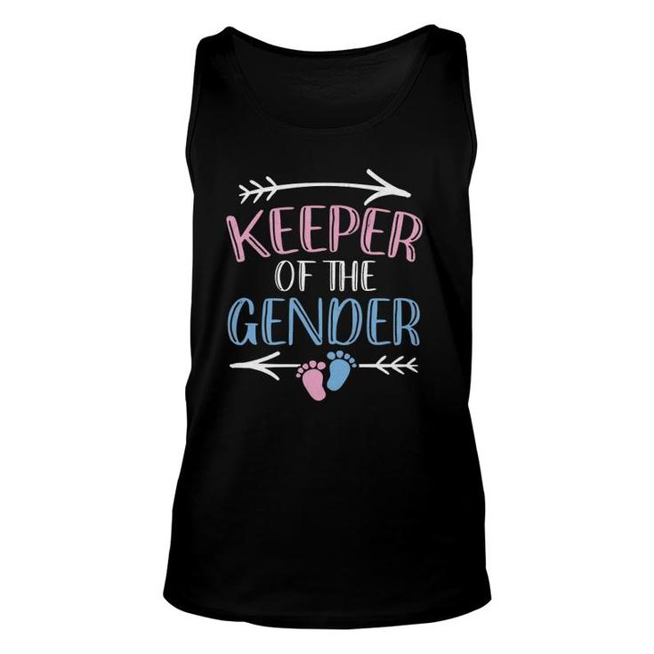Announcement Keeper Of Gender Reveal Party Idea Baby Funny Unisex Tank Top