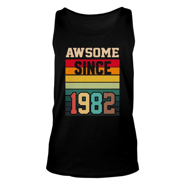Awesome Since 1982 39Th Birthday 39 Years Old Vintage Unisex Tank Top
