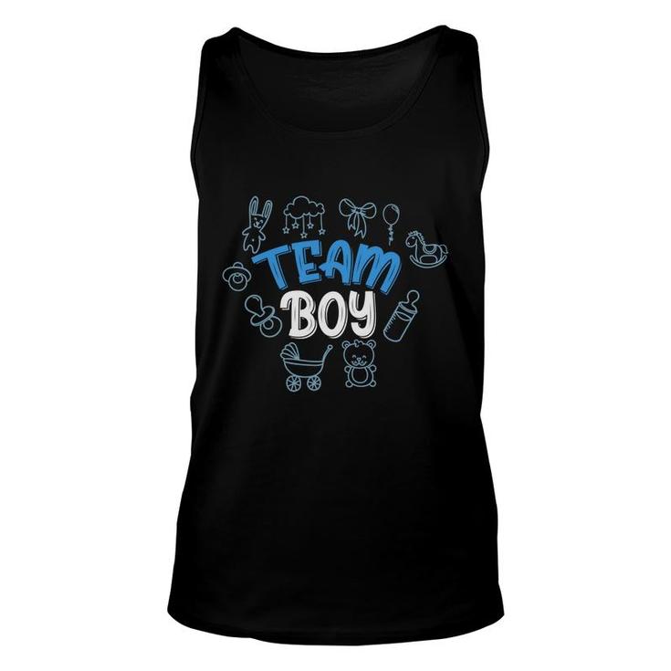 Baby Gender Reveal Party Team Boy Gender Reveal Baby Announcement Unisex Tank Top