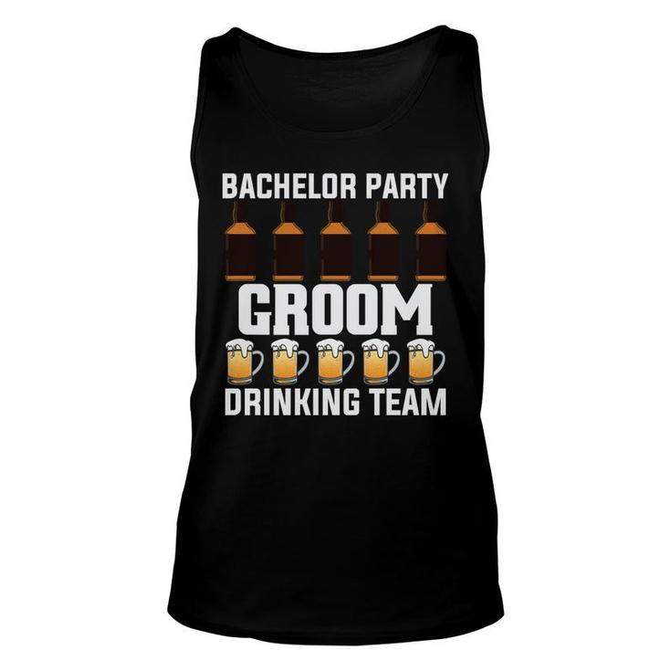 Bachelor Party Groom Drinking Team Groom Bachelor Party Unisex Tank Top