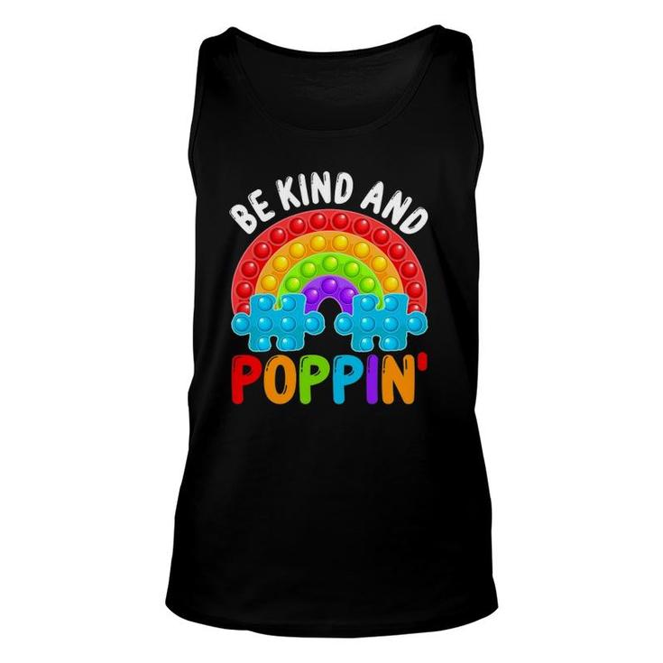 Be Kind And Poppin Autism Awareness Rainbow Pop It Kindness Unisex Tank Top