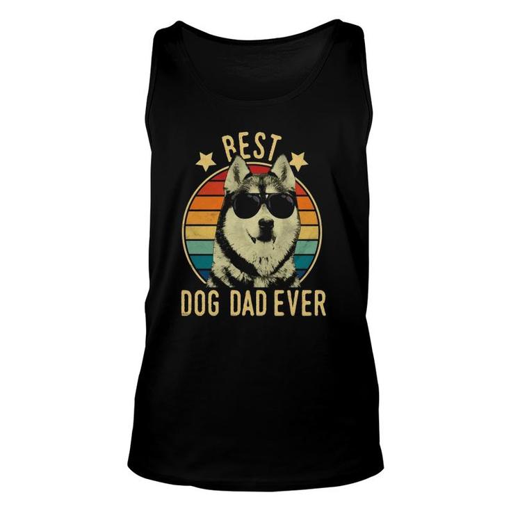 Best Dog Dad Ever Siberian Husky Fathers Day Gift  Unisex Tank Top