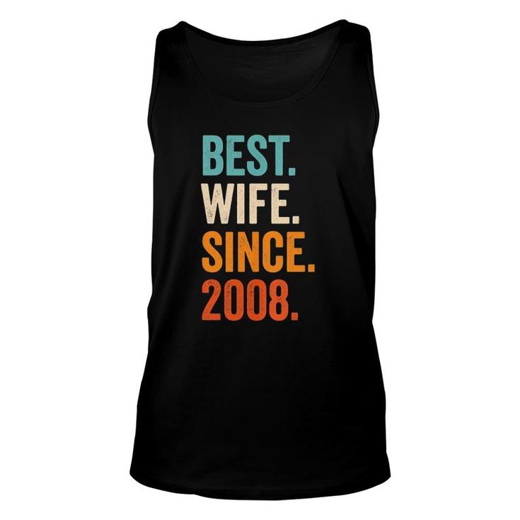 Best Wife Since 2008 14Th Wedding Anniversary 14 Years  Unisex Tank Top