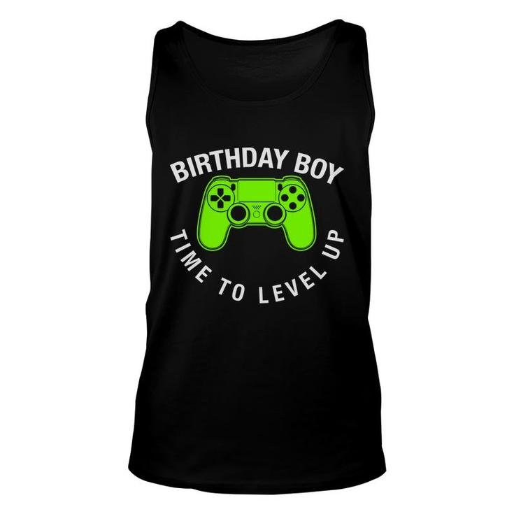 Birthday Boy Time To Level Up Boy Matching Video Gamer Unisex Tank Top