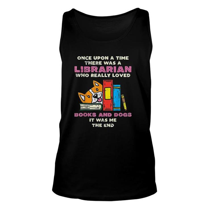 Books And Dogs  Pet Lover Unisex Tank Top