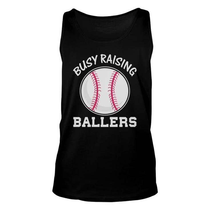 Busy Raising Ballers Softball Baseball Sport Unisex Tank Top
