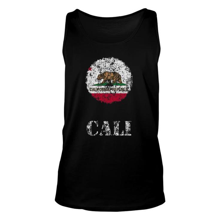 California - California Flag Republic Bear Unisex Tank Top