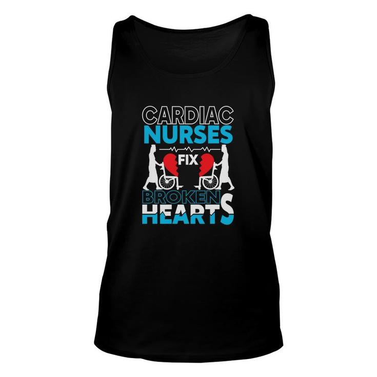 Cardiac Nurses Fix Broken Heart Nurse Graphics New 2022 Unisex Tank Top