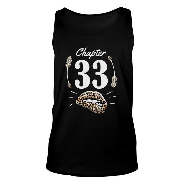 Womens Chapter 33 33Rd Birthday Party Thirty Three Years Old V-Neck Tank Top