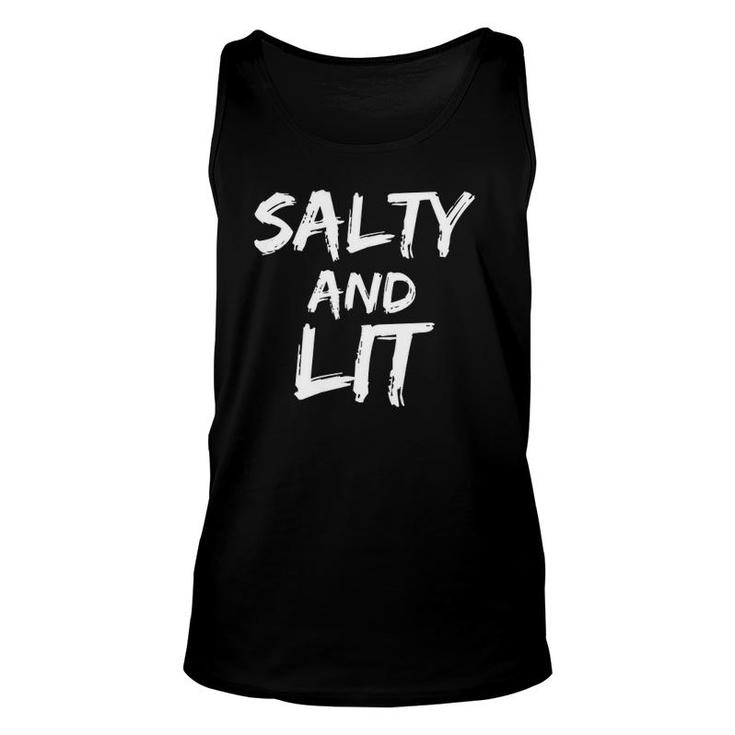 Christian Bible Verse Quote Mens Faith Saying Salty And Lit Unisex Tank Top