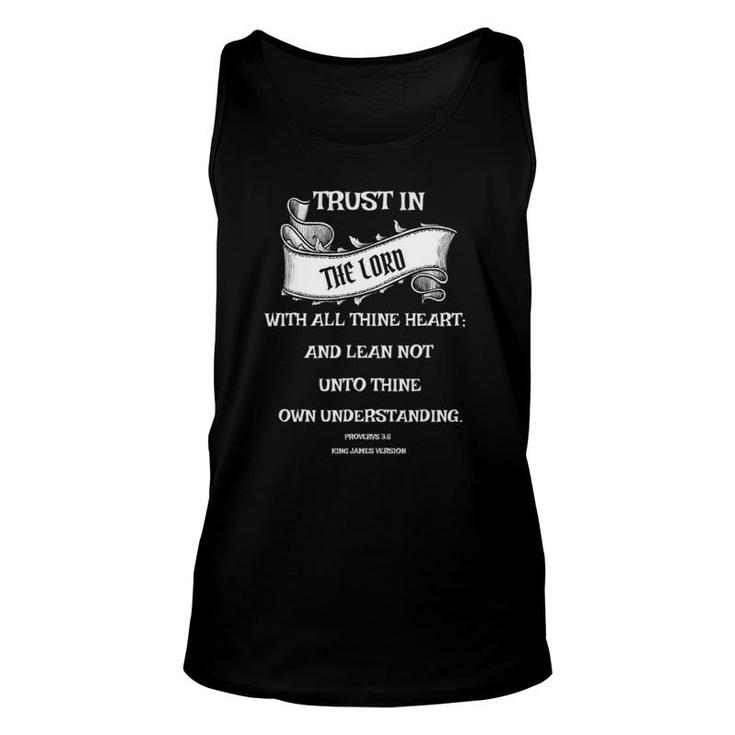 Christian Bible Verses Trust In The Lord Great Gift Unisex Tank Top