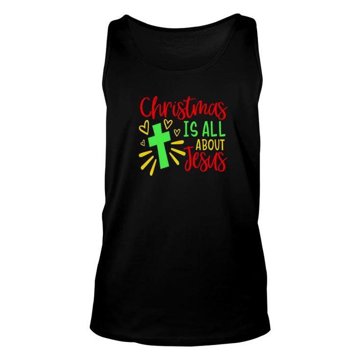 Christmas Is About Jesus Holiday Unisex Tank Top