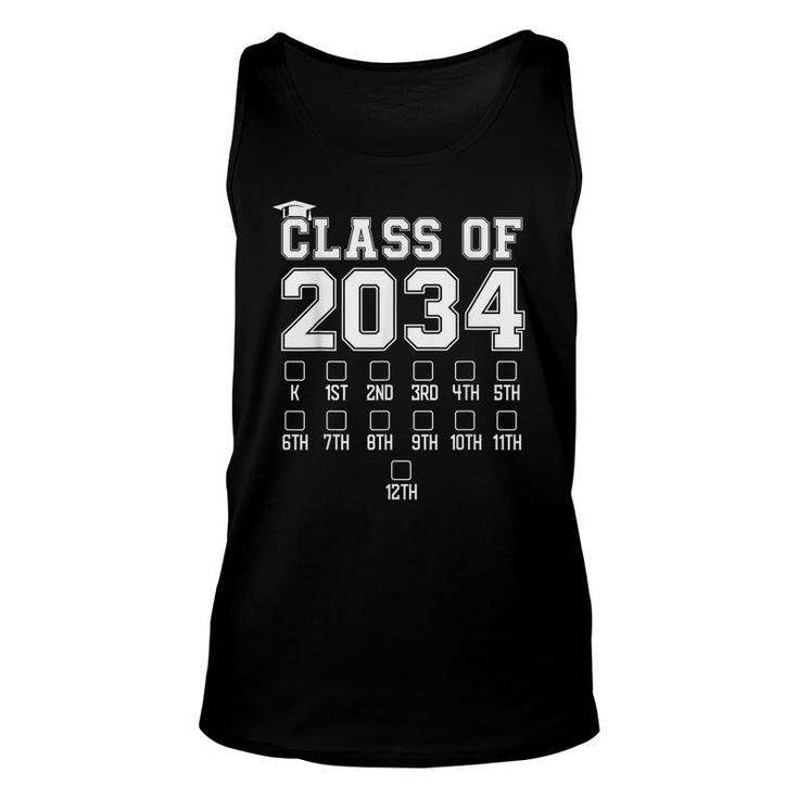 Class Of 2034 Graduate Graduation Senior 2034 Boys Girls Kid  Unisex Tank Top