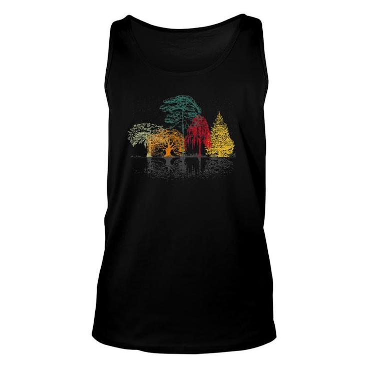 Colorful Trees Wildlife Nature Outdoor Reflection Forest Unisex Tank Top