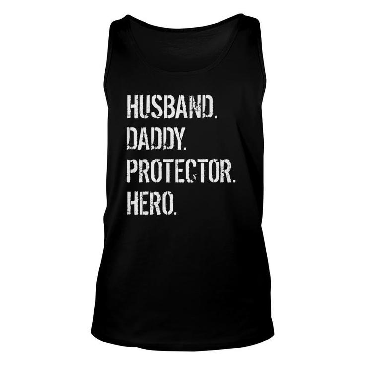 Cool Father Dad Gift Husband Daddy Protector Hero Unisex Tank Top