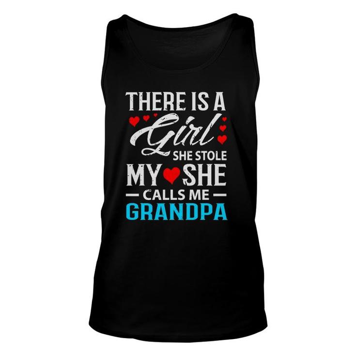 Cool Grandpa From Granddaughter Gift Red Hearts Unisex Tank Top