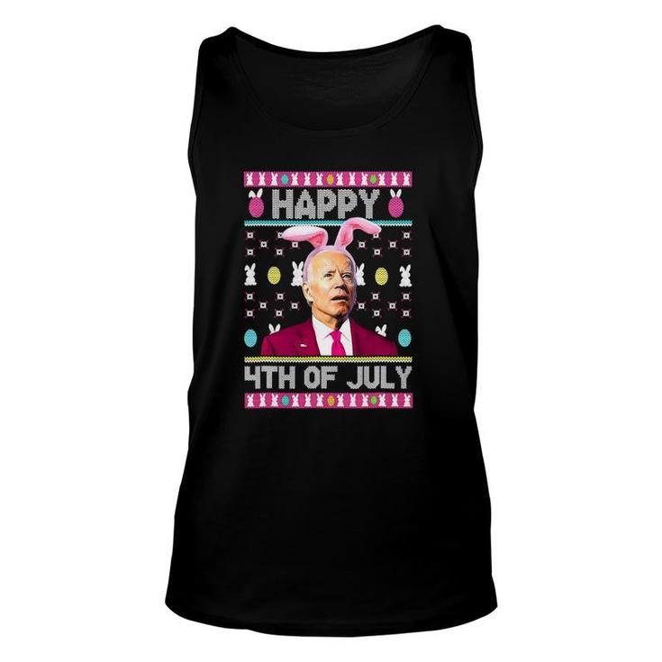 Cute Joe Biden Happy 4Th Of July Confused Easter Biden Bunny Unisex Tank Top