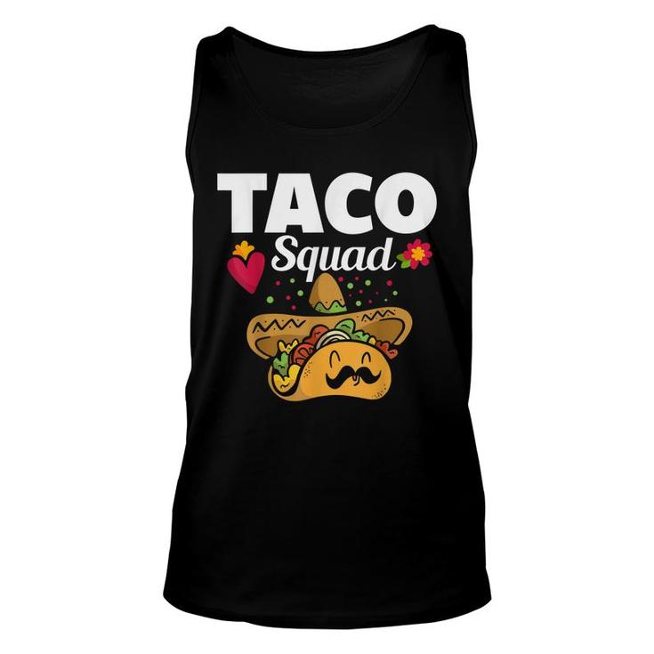 Cute Taco Squad Funny Mexican Food Lover  Unisex Tank Top