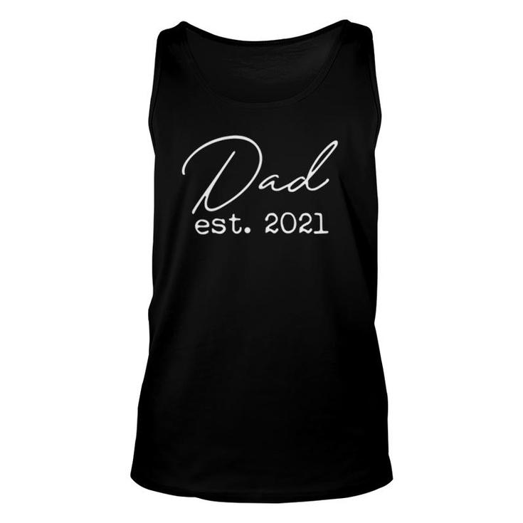 Dad Est 2021 Gift - Expecting Baby Fathers Day Unisex Tank Top