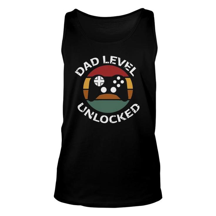 Dad Level Unlocked With Games Controler Fathers Day For Dad Unisex Tank Top
