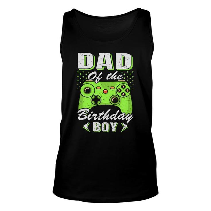 Dad Of The Birthday Boy With  Backspang Video Game Unisex Tank Top