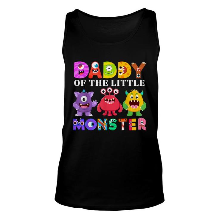 Daddy Of The Little Monster Birthday Party Family Monster  Unisex Tank Top