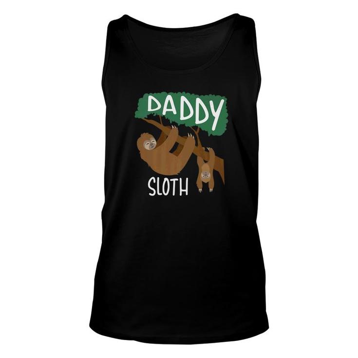 Daddy Sloth  Men Zoo Animal Lovers Hilarious Gift Unisex Tank Top