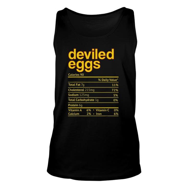 Deviled Eggs Nutrition Facts Funny Thanksgiving Christmas Unisex Tank Top
