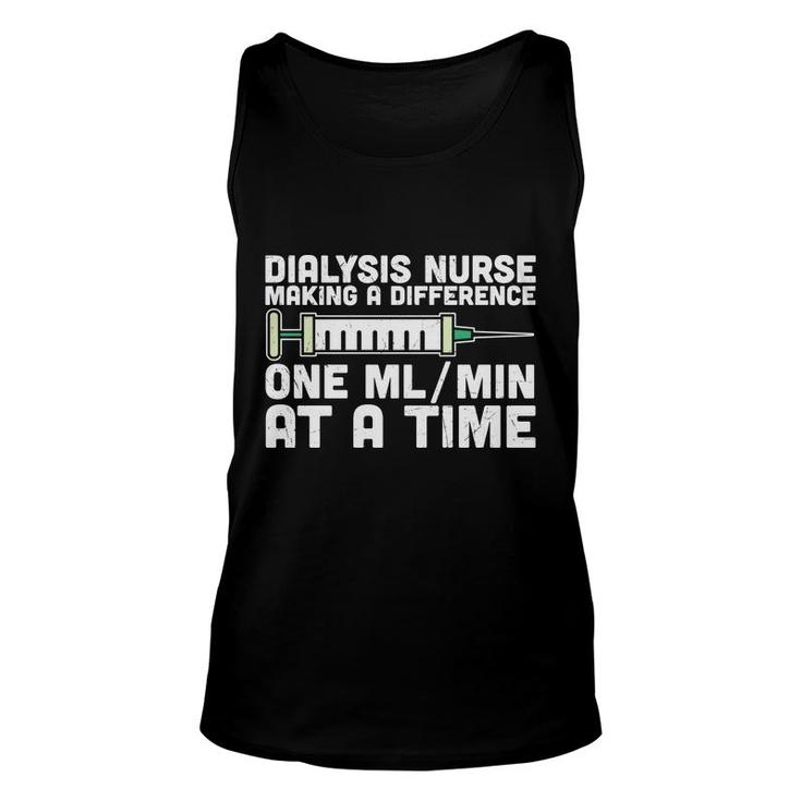 Dialysis Nurse Making A Difference One At A Time New 2022 Unisex Tank Top