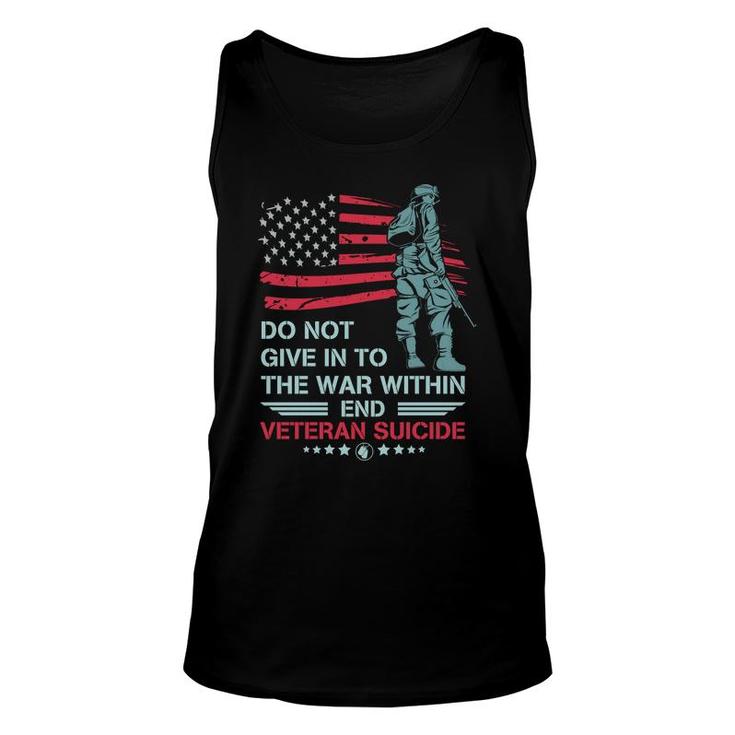 Do Not Give In To The War Within Veteran 2022 Suicide Unisex Tank Top