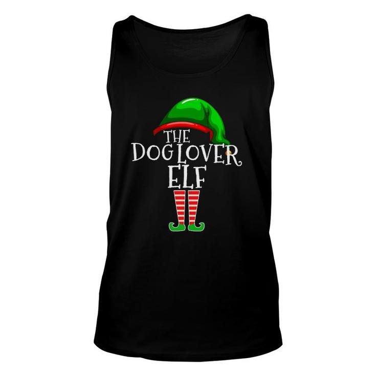 Dog Lover Elf Group Matching Family Christmas Gift Mom Dad Unisex Tank Top