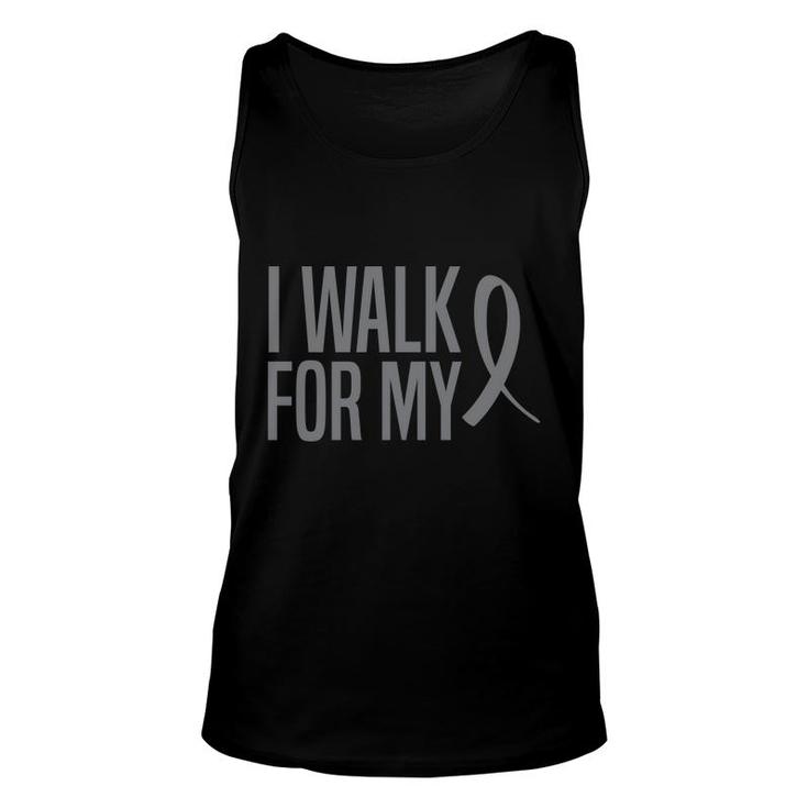 End Parkinsons Awareness I Walk For My Ribbon Unisex Tank Top
