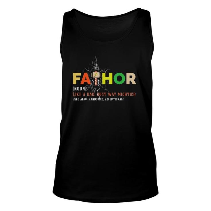 Fathor Funny Fathers Day Dad Gift Fat Hor  Unisex Tank Top