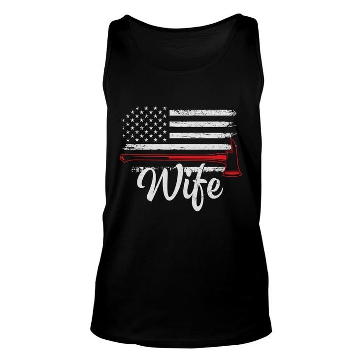 Firefighter Wife Usa Flag Meaningful Great Unisex Tank Top