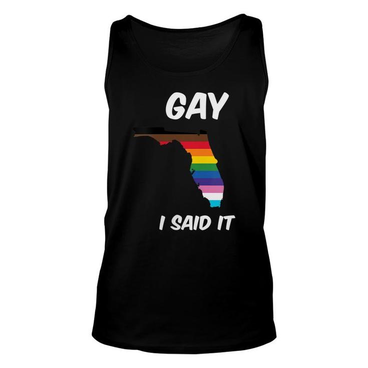 Florida Lgbtq SupportSay Gay Pride DonT Say Gay   Unisex Tank Top