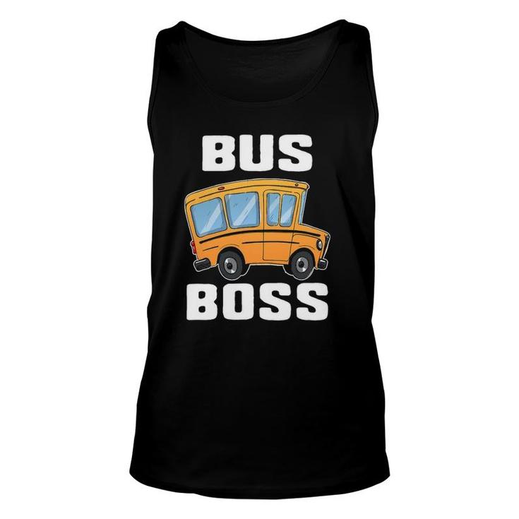 Funny Bus Boss School Bus Driver Job Career Gift Unisex Tank Top