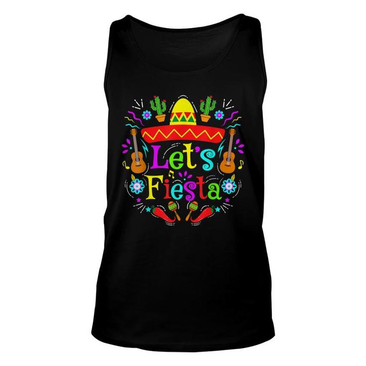 Funny Cinco De Mayo Cactus Lets Fiesta Mexican Fiesta Party  Unisex Tank Top