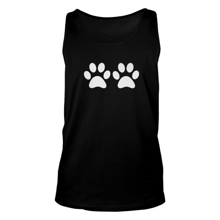 Funny Dog Boobs Puppy Dogs Paws Bra Tee Unisex Tank Top