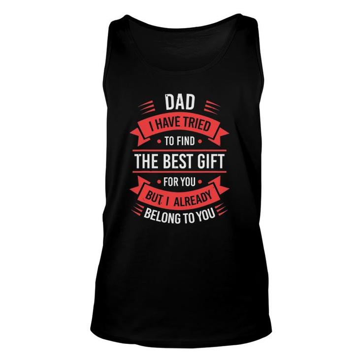 Funny Fathers Day  Dad From Daughter Son Wife For Dad Retro Unisex Tank Top