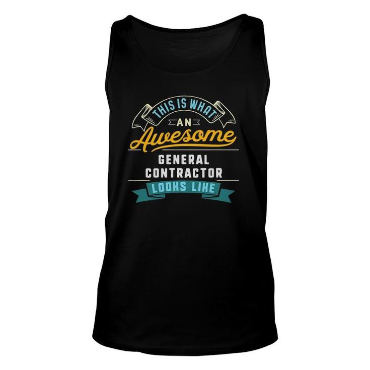 Funny General Contractor  Awesome Job Occupation Unisex Tank Top