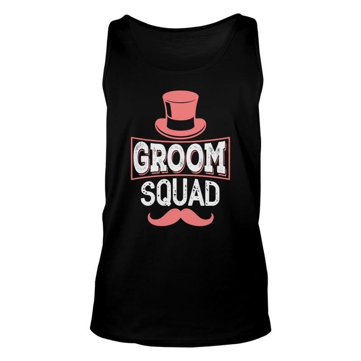 Funny Groom Squad Pink Beard Groom Bachelor Party Unisex Tank Top