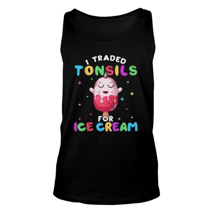 Funny Ice Cream Tonsil Removal Surgery Recovery Gift Unisex Tank Top