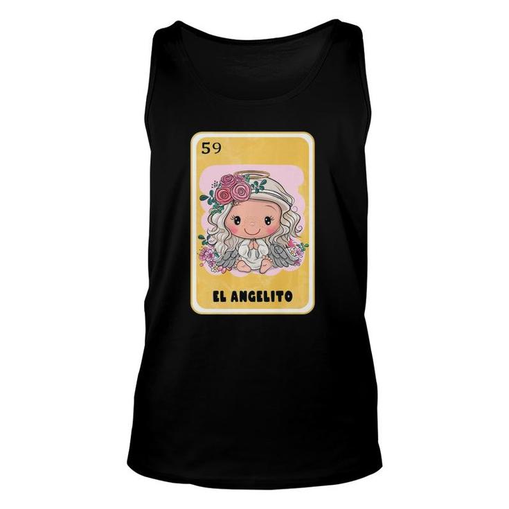 Funny Mexican Lottery Bingo Mexican Gifts El Angelito  Unisex Tank Top