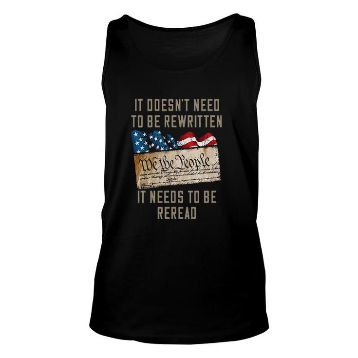 Funny Print 2022 It Does Not Need To Be Rewriten Unisex Tank Top