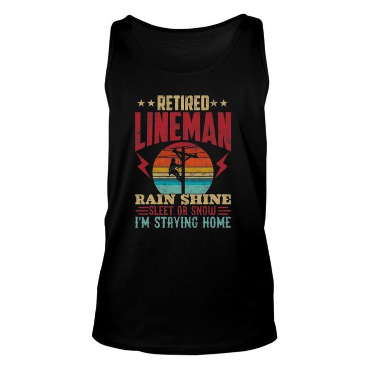 Funny Retired Lineman For Retirement Unisex Tank Top