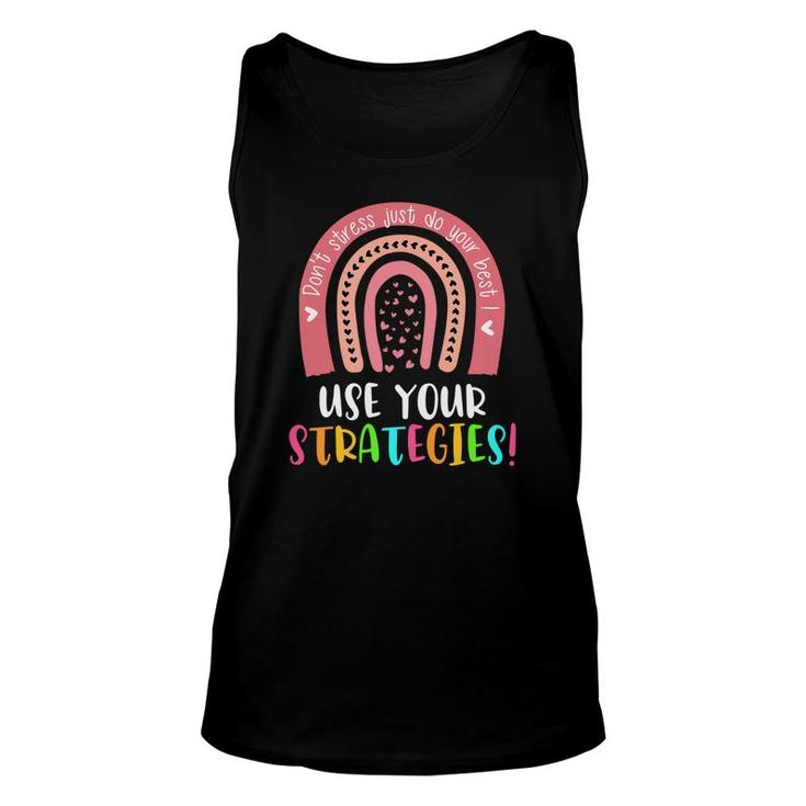 Funny Test Day Testing Teacher State Testing Squad Unisex Tank Top