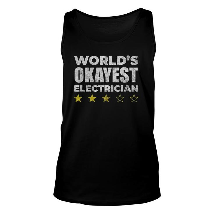 Funny Worlds Okayest Electrician Vintage Style Unisex Tank Top